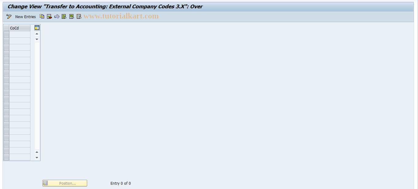 SAP TCode S_AHR_61004309 - IMG-Aktivität: OHASE_RI090