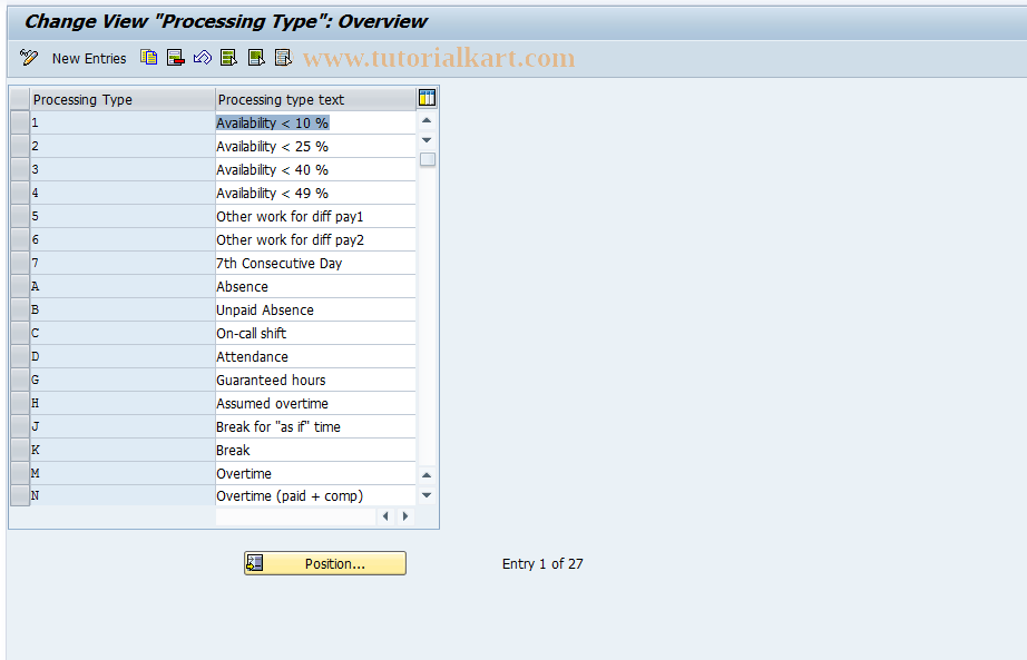 SAP TCode S_AHR_61004325 - IMG-Aktivität: OHASE_TI130