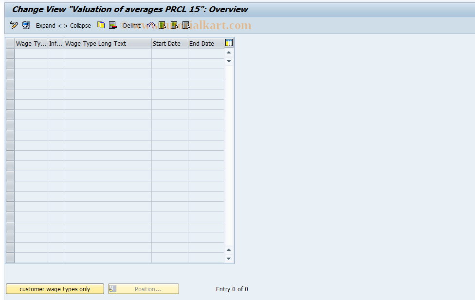 SAP TCode S_AHR_61004364 - IMG-Aktivität: OHASE_AVP15