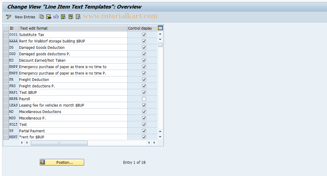 SAP TCode S_AHR_61004391 - IMG-Aktivität: OHAPH_RI070