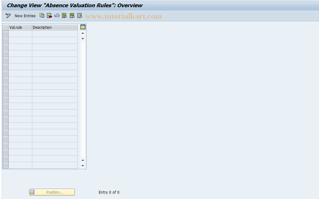 SAP TCode S_AHR_61004412 - IMG Activity: OHAM_AB001