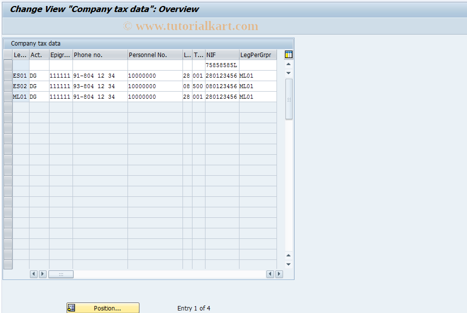 SAP TCode S_AHR_61004416 - IMG activity: OHAE0004