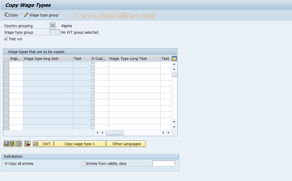 SAP TCode S_AHR_61004429 - IMG Activity: OHAM_AB005