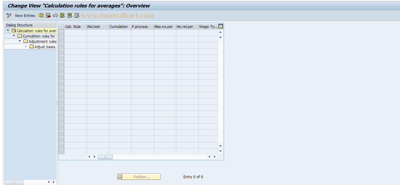 SAP TCode S_AHR_61004446 - IMG-Aktivität: OHASE_AV511A