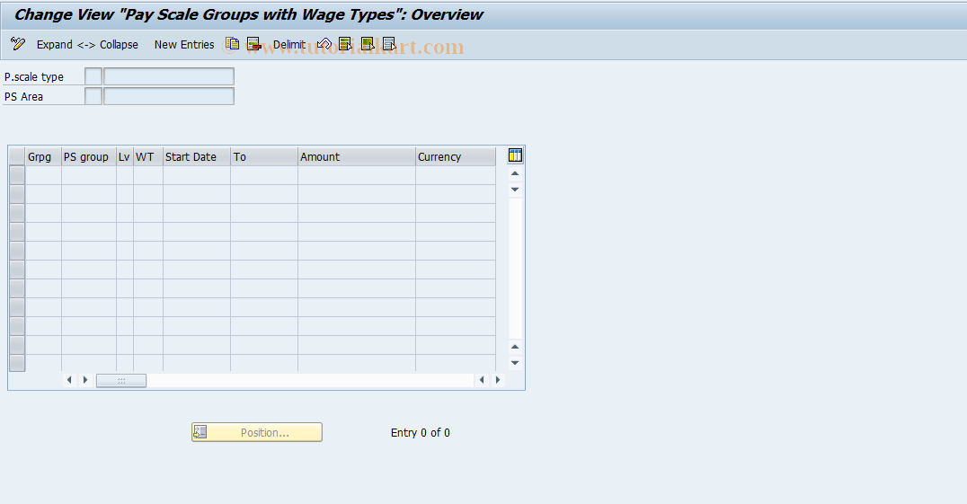 SAP TCode S_AHR_61004485 - IMG Activity: OHAM_BW005