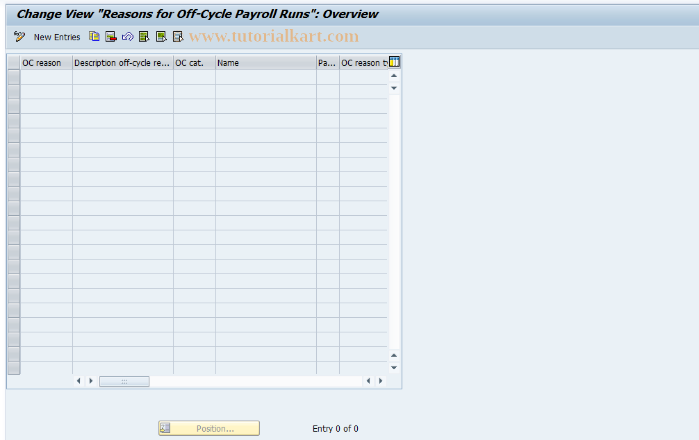 SAP TCode S_AHR_61004495 - IMG-Aktivität: OHANZOCR001