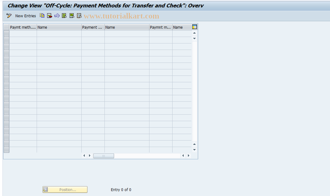 SAP TCode S_AHR_61004516 - IMG-Aktivität: OHANZOCPM01