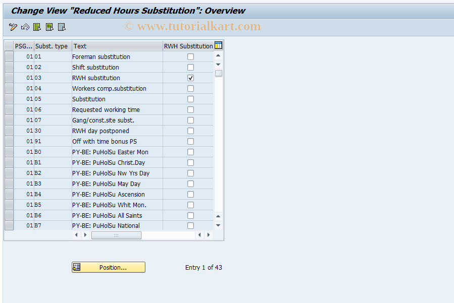 SAP TCode S_AHR_61004521 - IMG Activity: OHADKU131