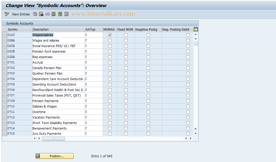 SAP TCode S_AHR_61004543 - IMG-Aktivität: OHASE_RI042