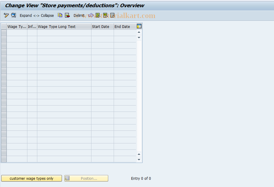 SAP TCode S_AHR_61004555 - IMG-Aktivität: OHASE_SL002