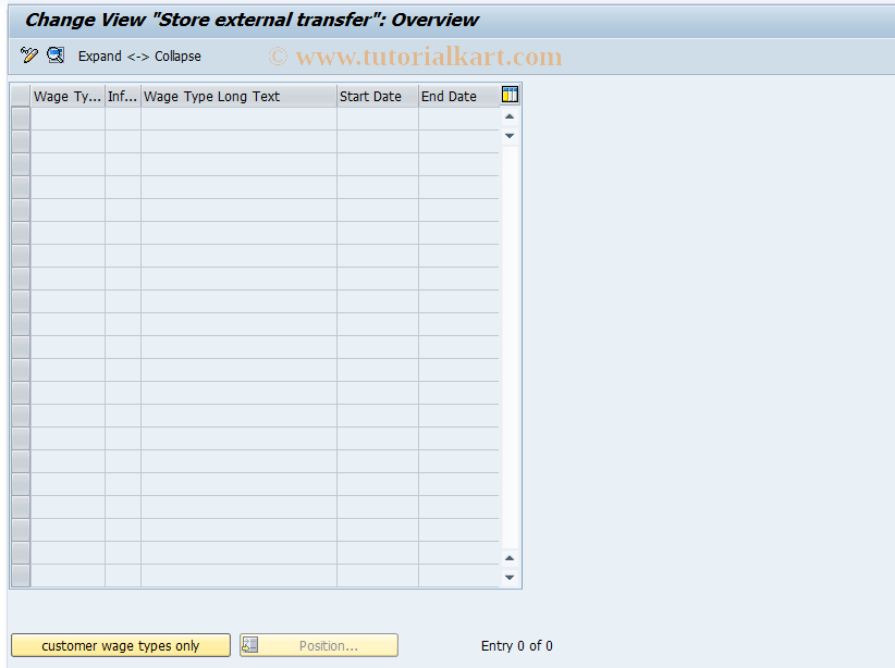 SAP TCode S_AHR_61004561 - IMG-Aktivität: OHASE_SL003