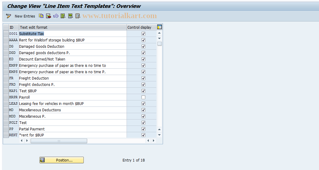 SAP TCode S_AHR_61004569 - IMG Activity: OHADRI070