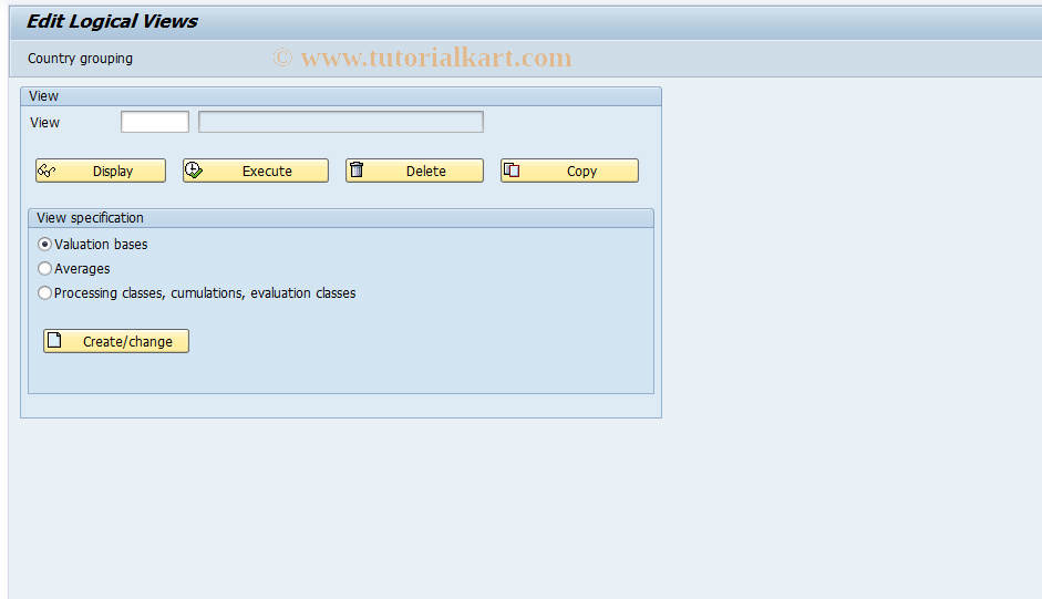 SAP TCode S_AHR_61004617 - IMG Activity: OHAM_UM105