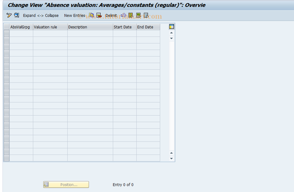 SAP TCode S_AHR_61004619 - IMG-Aktivität: OHASE_AB012