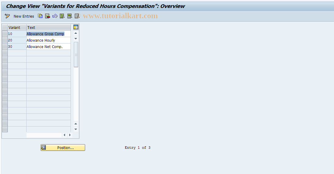 SAP TCode S_AHR_61004620 - IMG Activity: OHADKU302