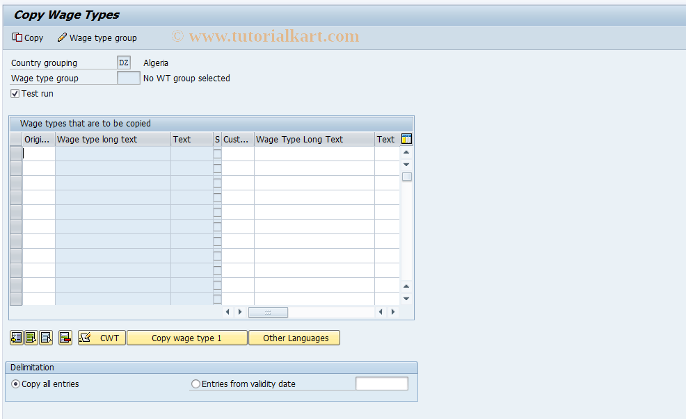 SAP TCode S_AHR_61004635 - IMG-Aktivität: OHAPHUM101