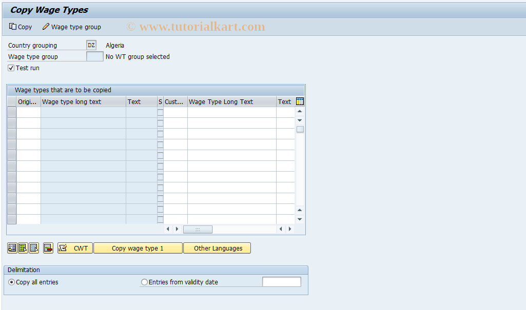 SAP TCode S_AHR_61004663 - IMG Activity: OHAM_IW063