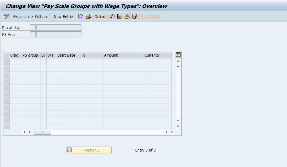 SAP TCode S_AHR_61004665 - IMG-Aktivität: OHASE_BW005