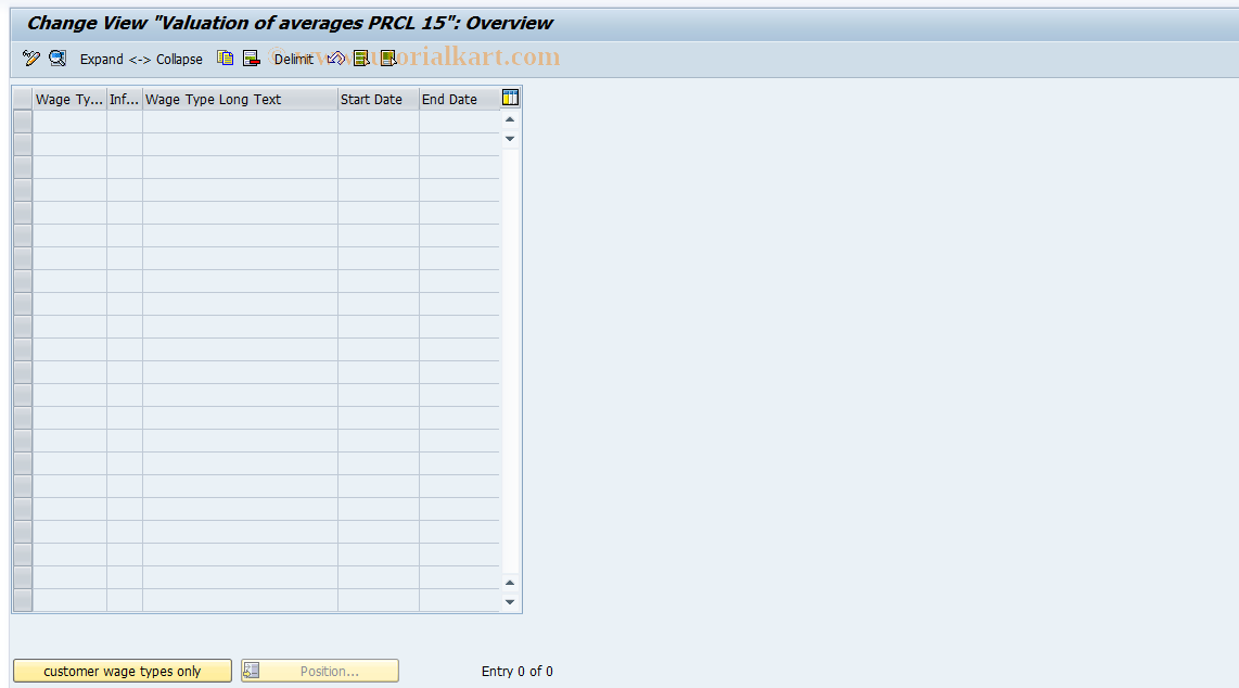 SAP TCode S_AHR_61004667 - IMG-Aktivität: OHAPH_AVP15