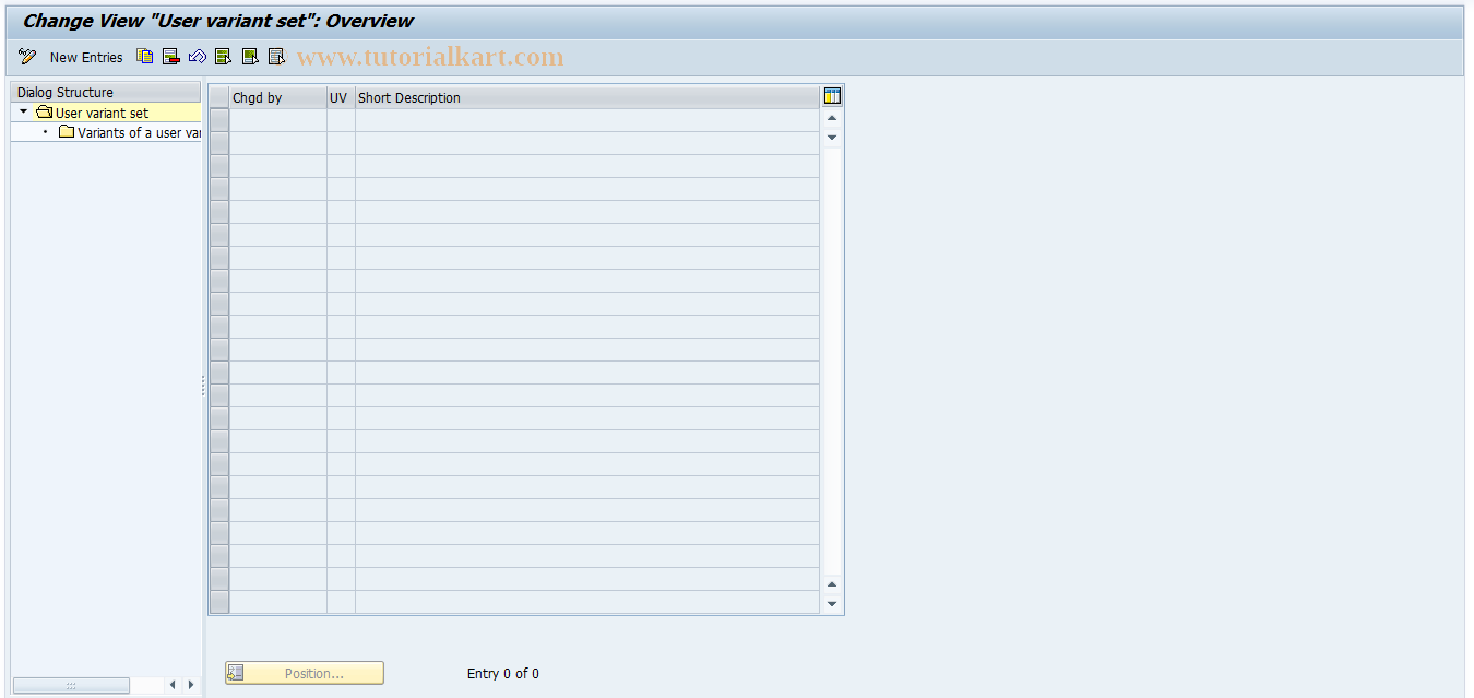 SAP TCode S_AHR_61004676 - IMG Activity: OHAMUSERVARSETS