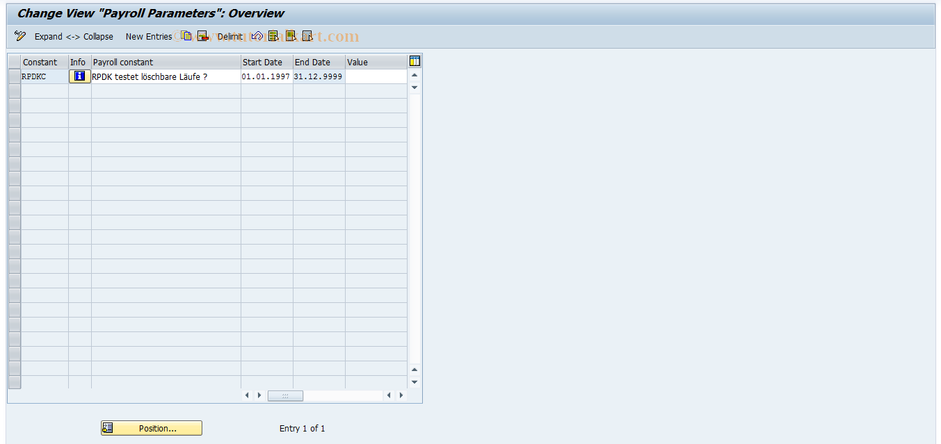 SAP TCode S_AHR_61004682 - IMG Activity: OHAMRPDKC