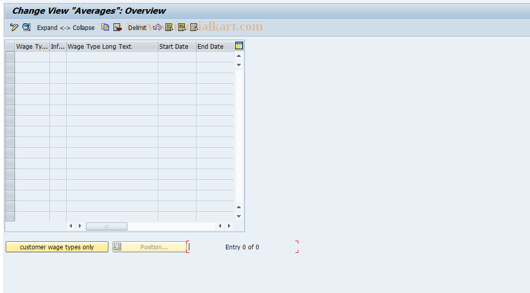 SAP TCode S_AHR_61004714 - IMG-Aktivität: OHAPH_AVBAS