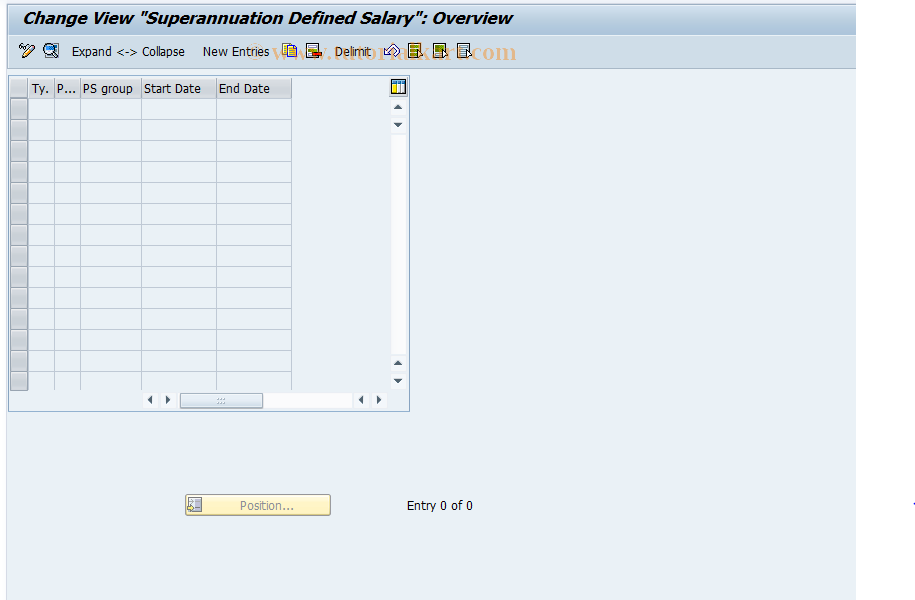 SAP TCode S_AHR_61004720 - IMG-Aktivität: OHANZSUP005