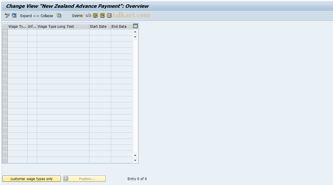 SAP TCode S_AHR_61004735 - IMG-Aktivität: OHANZADV000