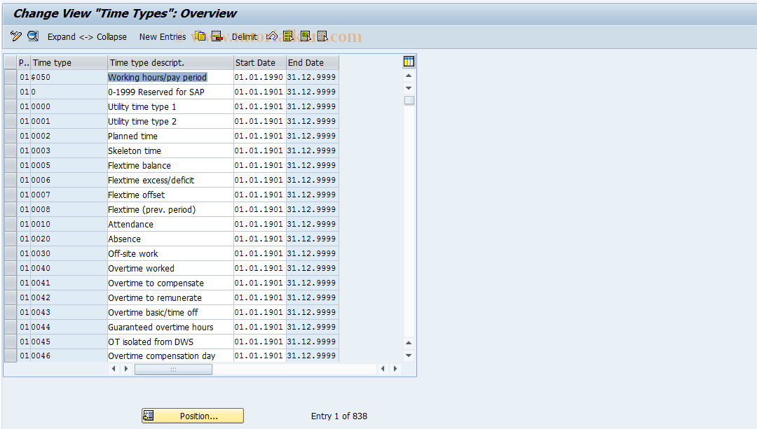 SAP TCode S_AHR_61004742 - IMG-Aktivität: OHAPH_TI110