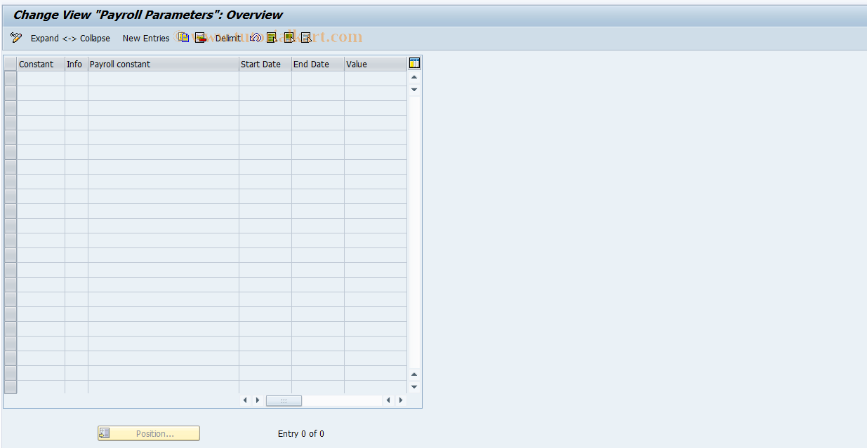 SAP TCode S_AHR_61004770 - IMG-Aktivität: OHANZACM002