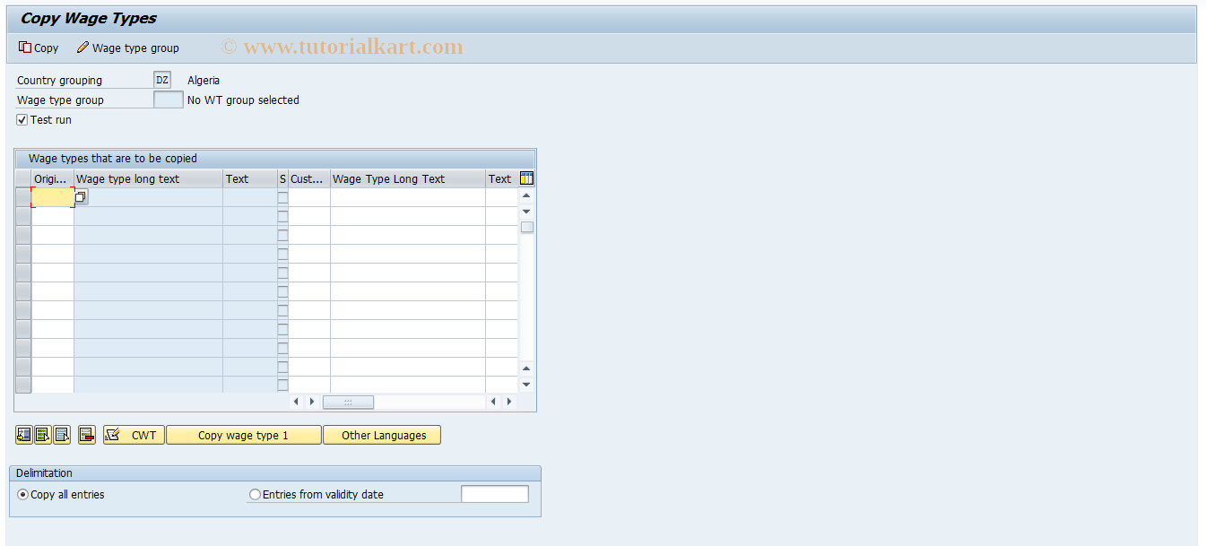 SAP TCode S_AHR_61004799 - IMG-Aktivität: OHAPH_AB005