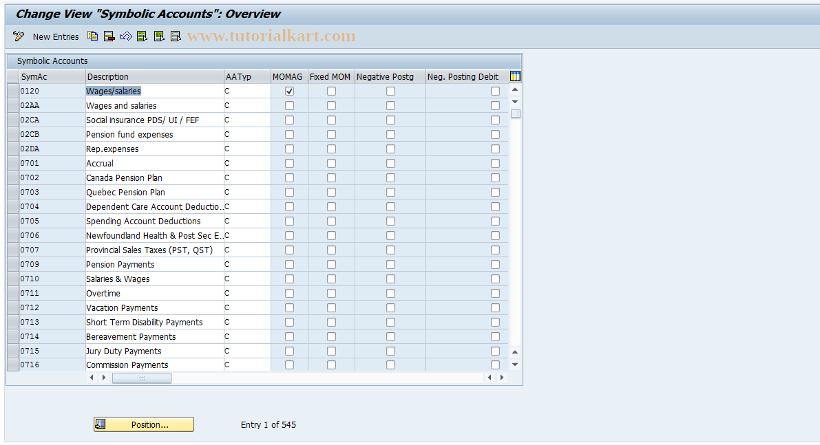 SAP TCode S_AHR_61004804 - IMG-Aktivität: OHANZRI042