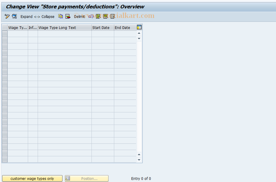 SAP TCode S_AHR_61004889 - IMG-Aktivität: OHAPH_SL002