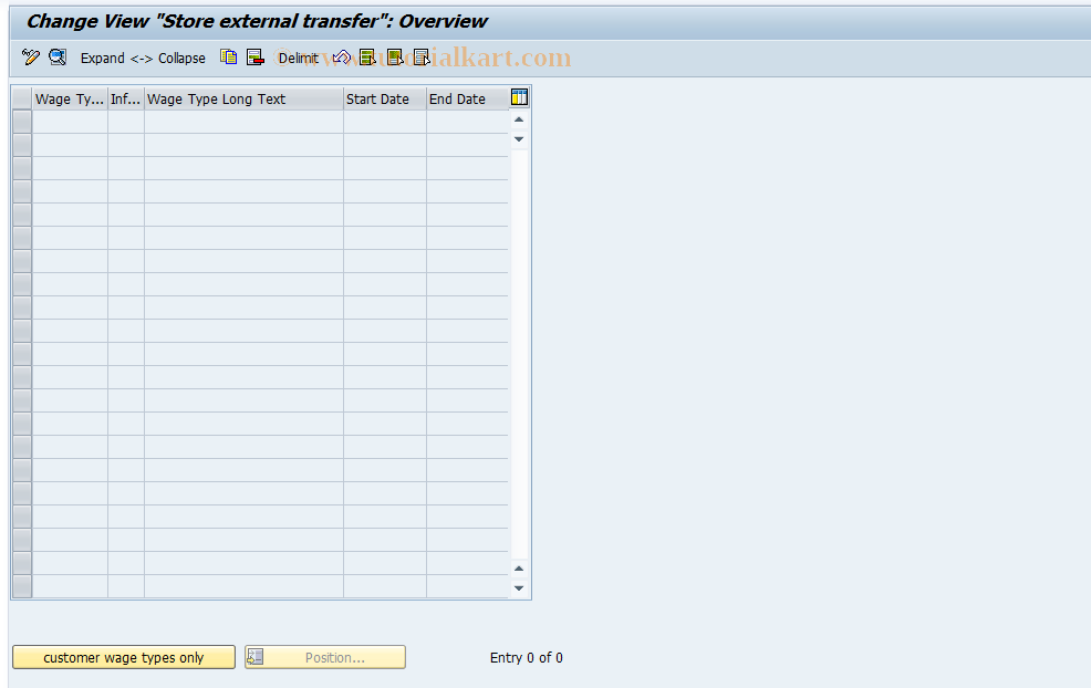 SAP TCode S_AHR_61004898 - IMG-Aktivität: OHAPH_SL003