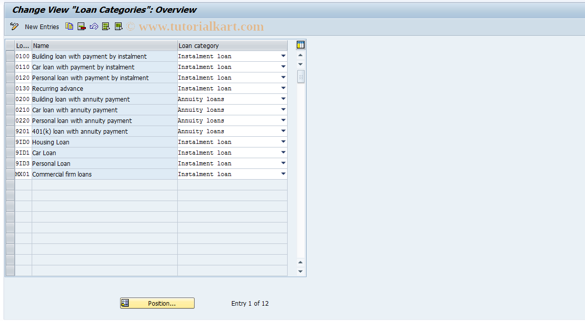 SAP TCode S_AHR_61004917 - IMG-Aktivität: OHAVRETY