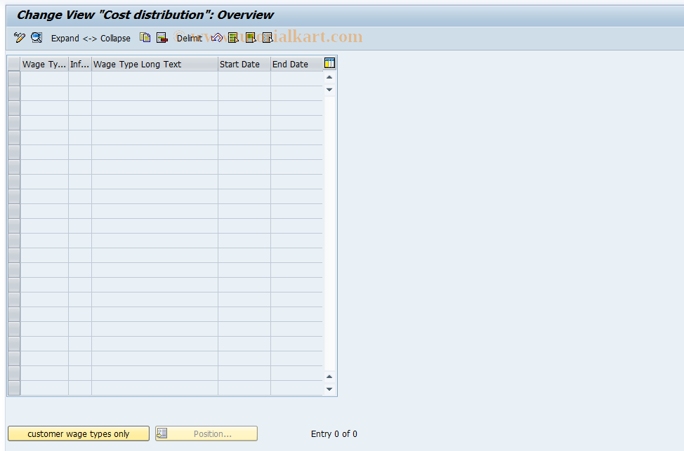 SAP TCode S_AHR_61004919 - IMG-Aktivität: OHAPH_KL000