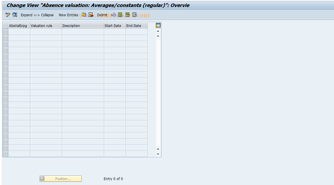 SAP TCode S_AHR_61004921 - IMG-Aktivität: OHAPH_AB012