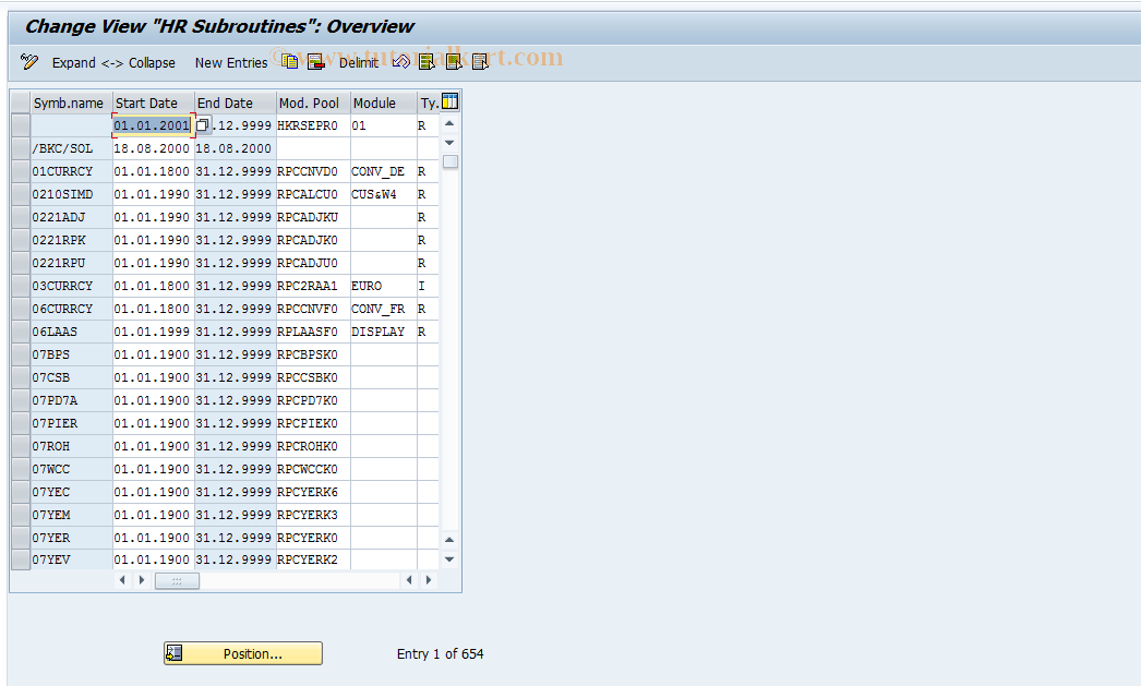 SAP TCode S_AHR_61004990 - IMG Activity: SIMG_CFMENUOHP5OODQ