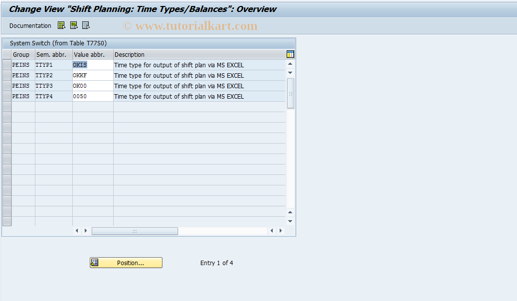 SAP TCode S_AHR_61005002 - IMG Activity: SIMG_CFMENUOHP5OODY