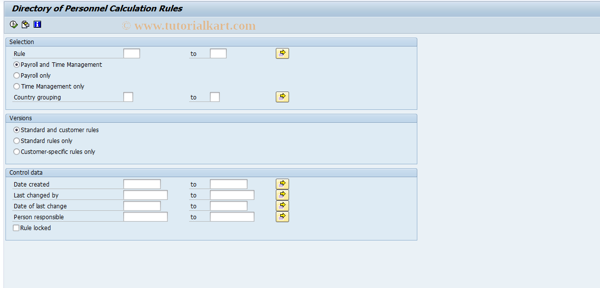 SAP TCode S_AHR_61005004 - IMG-Aktivität: OHANZPART