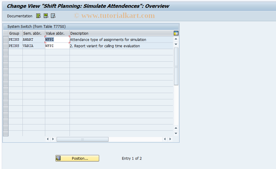 SAP TCode S_AHR_61005005 - IMG Activity: SIMG_CFMENUOHP5OOZO