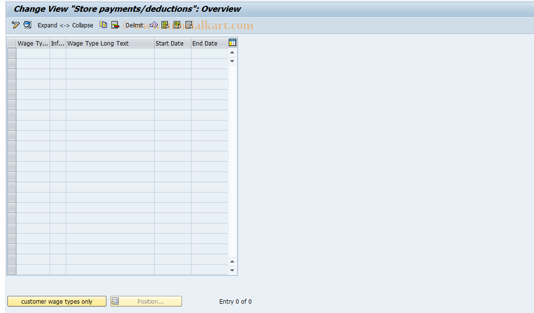 SAP TCode S_AHR_61005030 - IMG-Aktivität: OHANZSL002