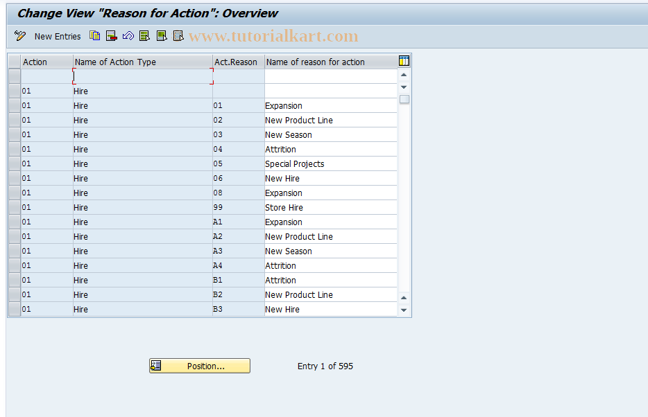 SAP TCode S_AHR_61005033 - IMG-Aktivität: OHALTM040