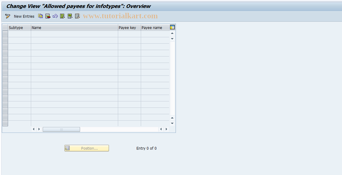 SAP TCode S_AHR_61005037 - IMG-Aktivität: OHAVBEMO