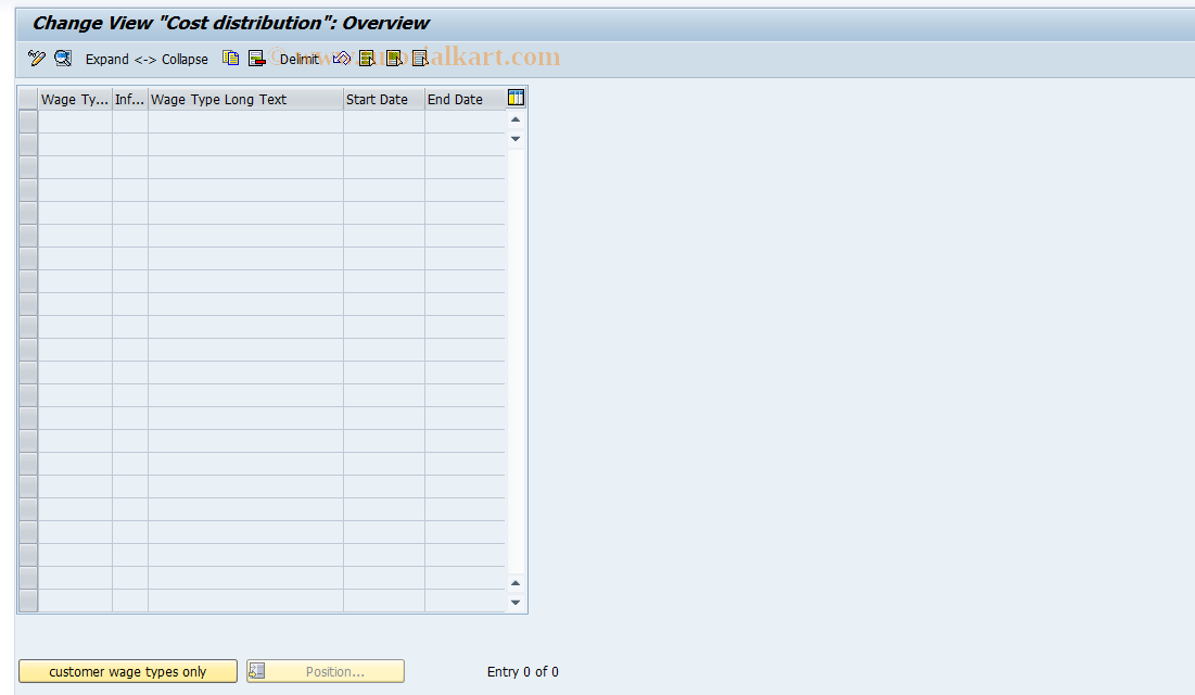 SAP TCode S_AHR_61005049 - IMG-Aktivität: OHANZKL000