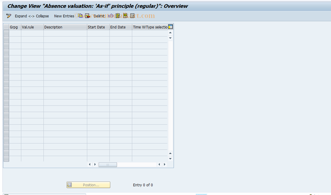 SAP TCode S_AHR_61005073 - IMG-Aktivität: OHANZAB009