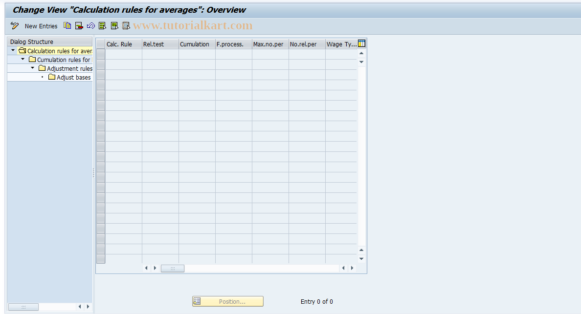 SAP TCode S_AHR_61005090 - IMG-Aktivität: OHANZAV511C