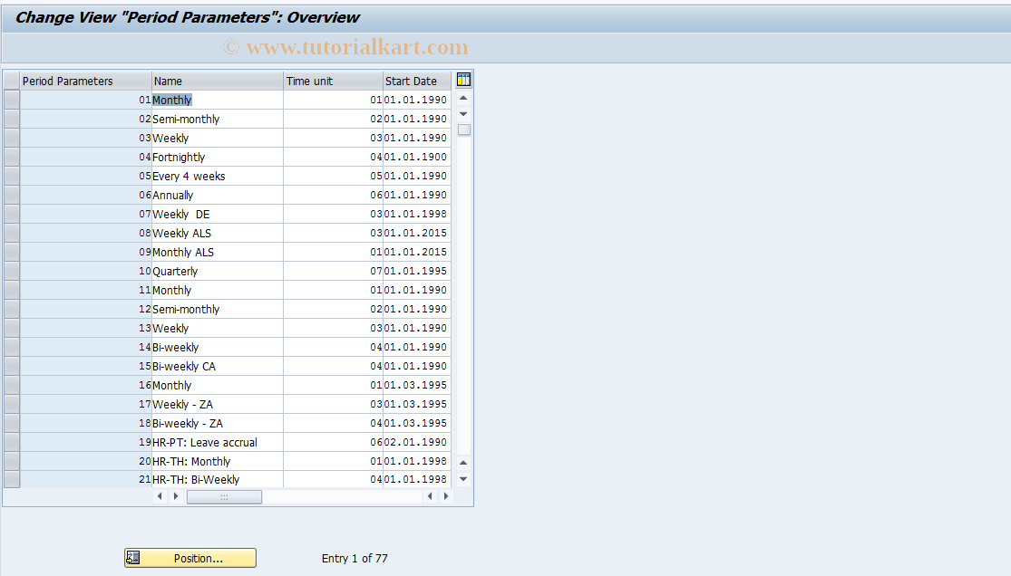 SAP TCode S_AHR_61005096 - IMG Activity: OHAM_UM012