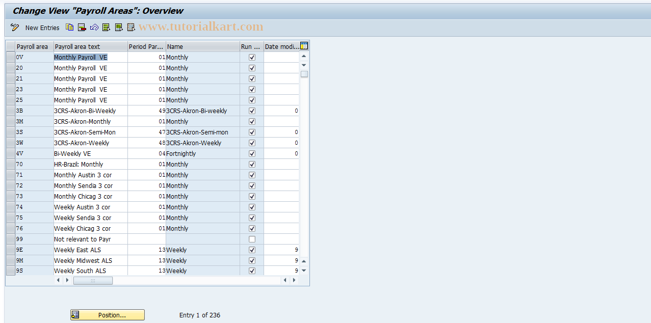 SAP TCode S_AHR_61005107 - IMG Activity: OHAM_UM006