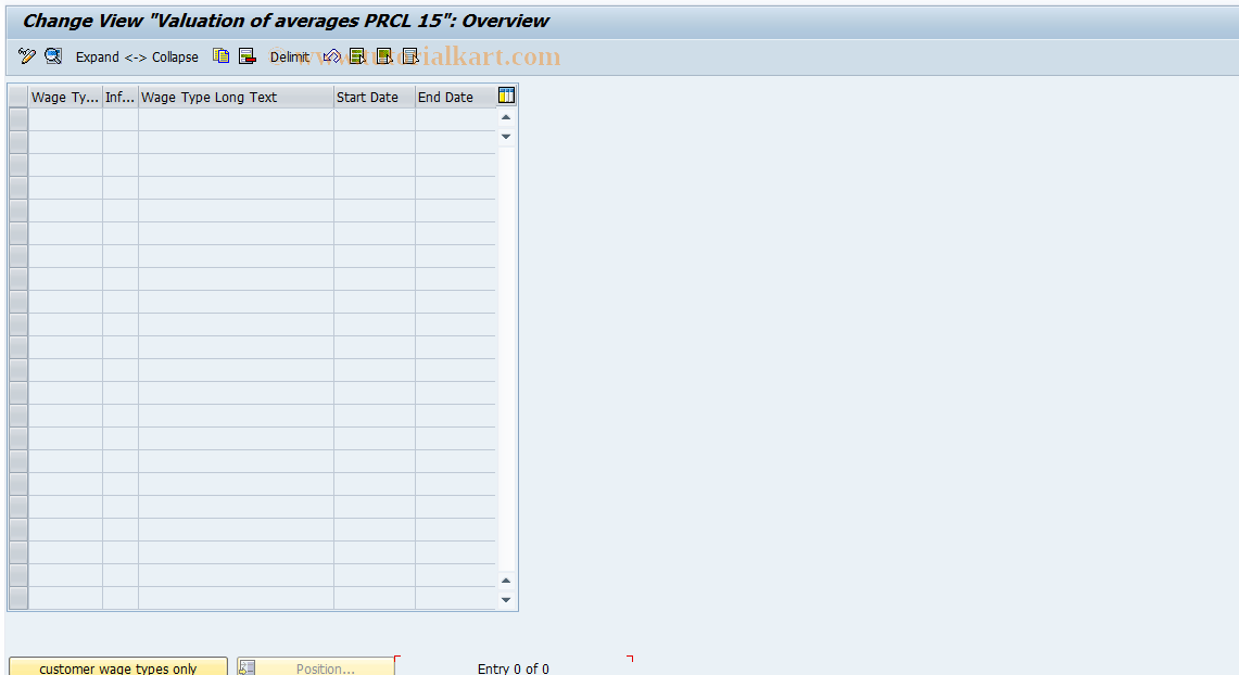 SAP TCode S_AHR_61005156 - IMG Activity: OHAM_AVP15